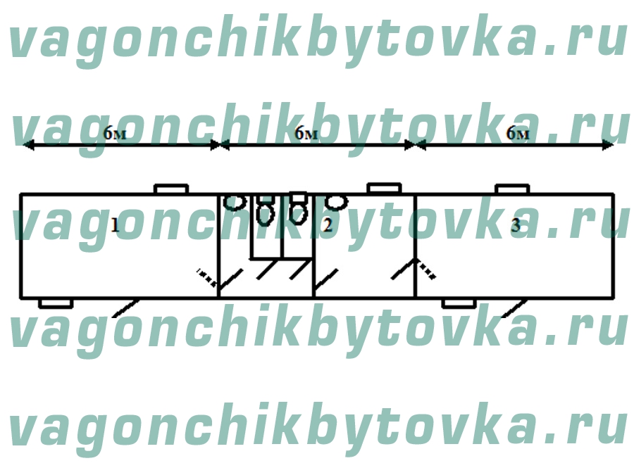 Модульный магазин из 3-х шт БК